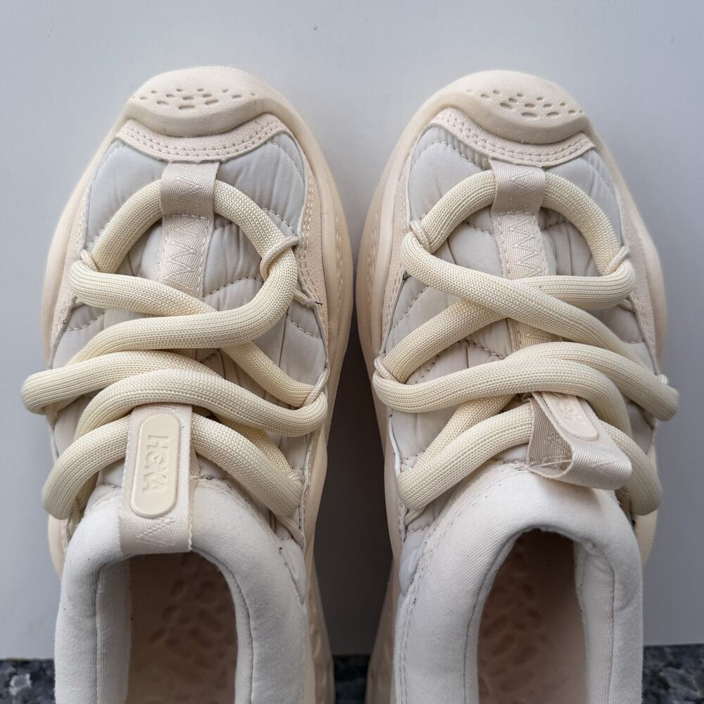 Hoka One Ora Primo Vanilla Off White Slip On Men’s 5/ Women’s 6 - Picture 5 of 12